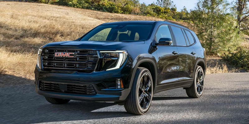 Digital driver display inside the 2026 GMC Acadia showing vehicle information