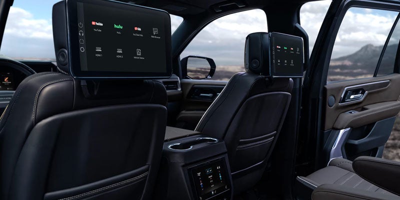 Interior cabin of the 2026 GMC Yukon with spacious three-row seating
